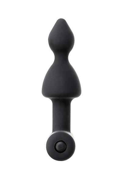 Erotist anal vibratr, siyah, silikon, 8,5 cm