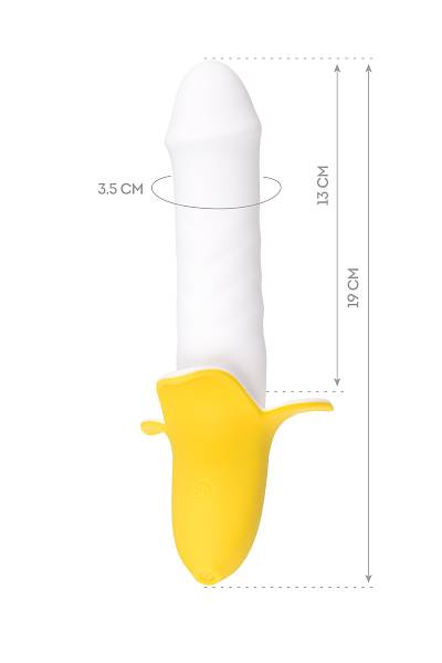 JOS B-nana pulsatr, silikon, beyaz, 19 cm