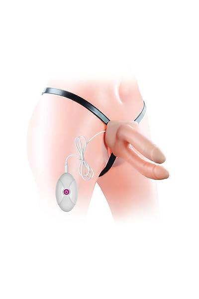 Vibrating Unisex Hollow Strap On