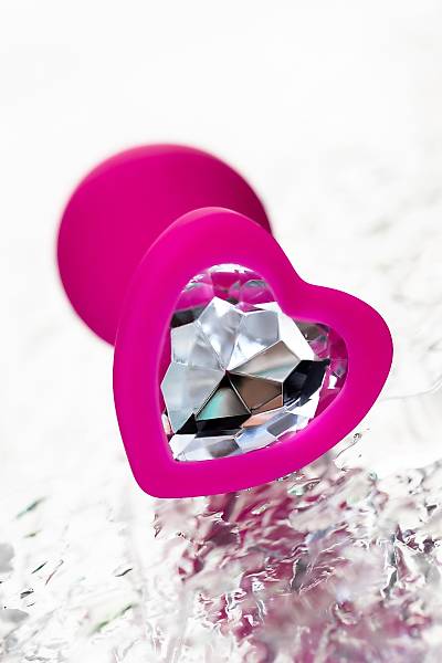 ToDo by Toyfa Diamond Heart anal k�l�f, silikon, pembe, 7 cm, � 2 cm, 18 g