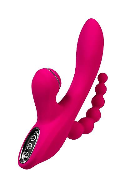 JOS TRIPLING  3'� 1 Arada Vibrat�r, Silikon, Pembe, 21 cm