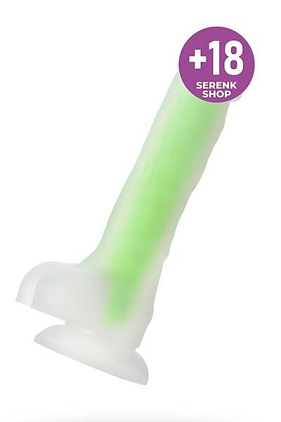 Beyond by Toyfa Yapay penis, karanlkta parlayan, Wade Glow, Silikon, Transparan, 20 cm