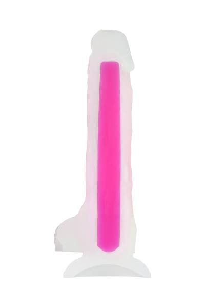 Beyond by Toyfa Yapay penis, karanl�kta parlayan,  James Glow, Silikon, transparan, 18 cm