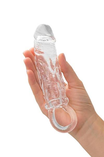 ToyFa XLover Increase+ B�y�te� ba�l���, Halka ile, TPE, transparan, 14 cm