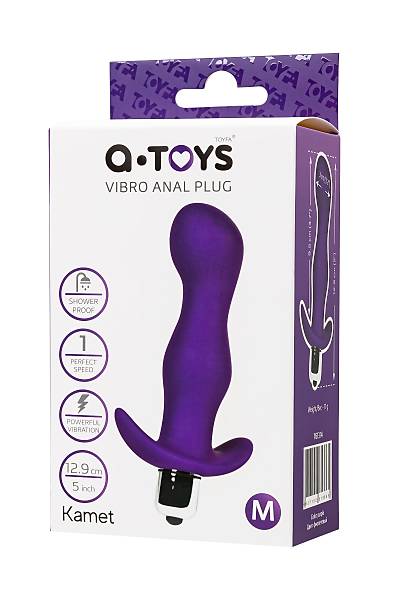 A-Toys by TOYFA Kamet titre�imli popo fi�i, Beden M, silikon, mor, 12,9 cm