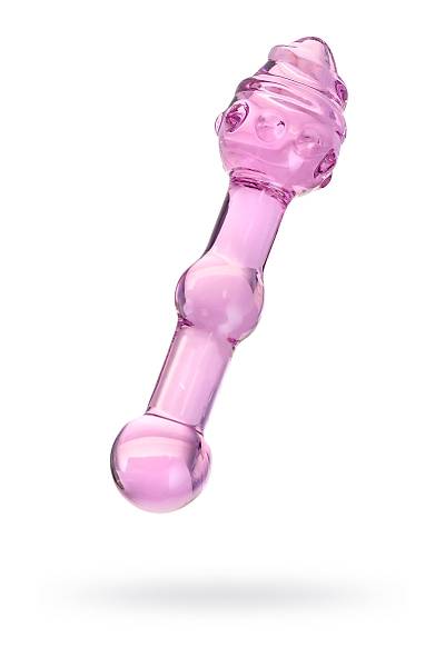 Sexus Glass �ift tarafl� yapay penis, cam, pembe, 17 cm