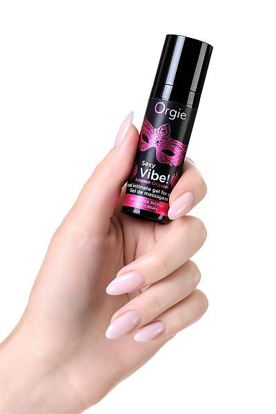 ORGE Isnma ve soutma etkisi olan Sexy Vibe Intense Orgasm Masaj Jeli, 15 ml