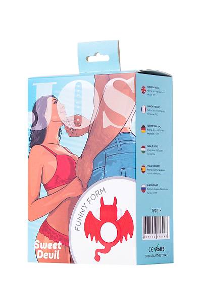 JOS SWEET DEV�L penis montaj halkas�, silikon, k�rm�z�, 8,5 cm