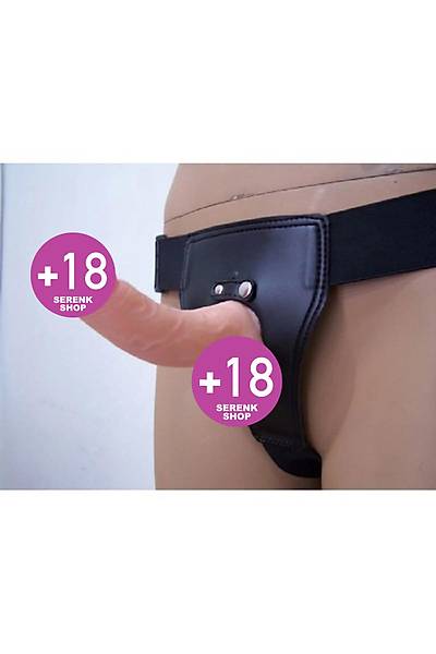 Anal Uyumlu Belden Ba�lamal� Kemerli Strapon 13 cm