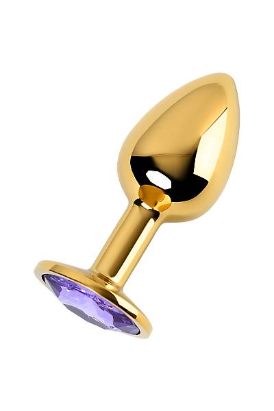 Metal by TOYFA anal klf, Metal, altn, mor kristalli, 7 cm,  2,8 cm, 50 g