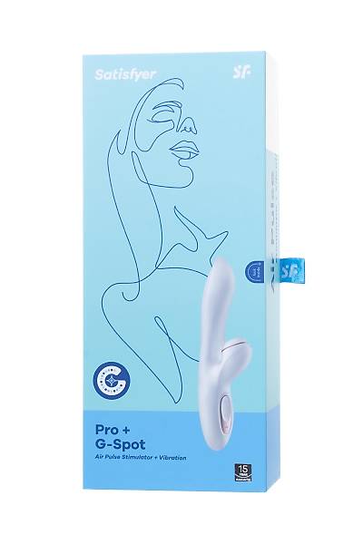Satisfyer Pro + G-Spot Vibrat�r Tav�an, vakum dalgas� uyar�c�l�, silikon, beyaz, 22 cm.