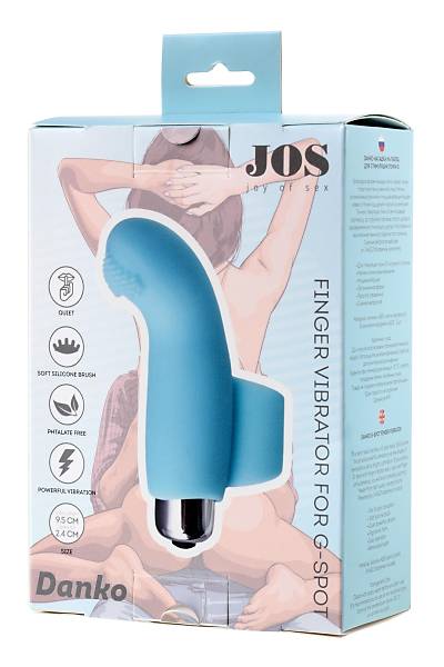 JOS DANKO'NUN G noktas iin parmak vibratr, silikon, mavi, 9,5 cm