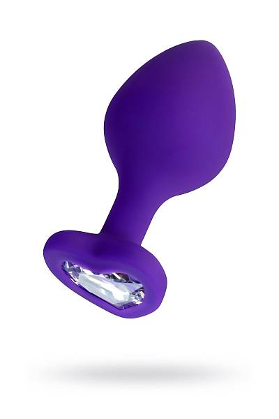 ToDo by Toyfa Diamond Heart anal klf, silikon, mor, 8 cm,  3 cm