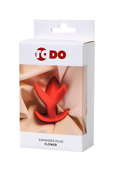 ToDo by Toyfa Flower Geni�leyen anal K�l�f, silikon, k�rm�z�, 9 cm, � 6 cm