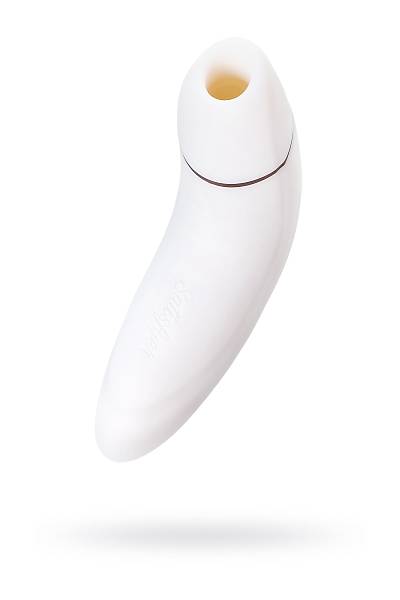 Satisfyer Pro Plus Klitoral stimlatr  Titreim, Silikon + ABS plastik, beyaz, 19 cm.