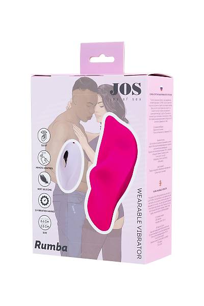 JOS RUMBA k�lotundaki klitoral vibrat�r, silikon, pembe, 8,6 cm
