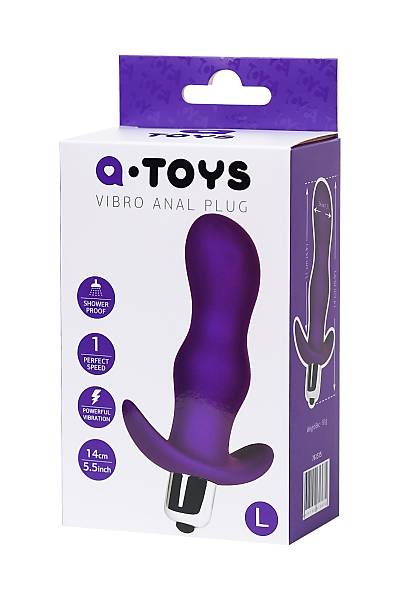 A-Toys by TOYFA Kamet titre�imli popo fi�i, Beden L, silikon, mor, 14 cm