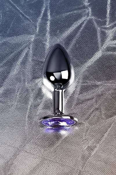 Metal by TOYFA anal k�l�f, Metal, g�m��, mor kristalli, 7 cm, � 2,8 cm, 50 g