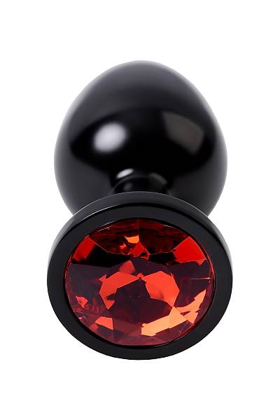 Metal by TOYFA anal man�onu, Metal, siyah, k�rm�z� kristalli, 8,2 cm, �3,4 cm, 85 g.