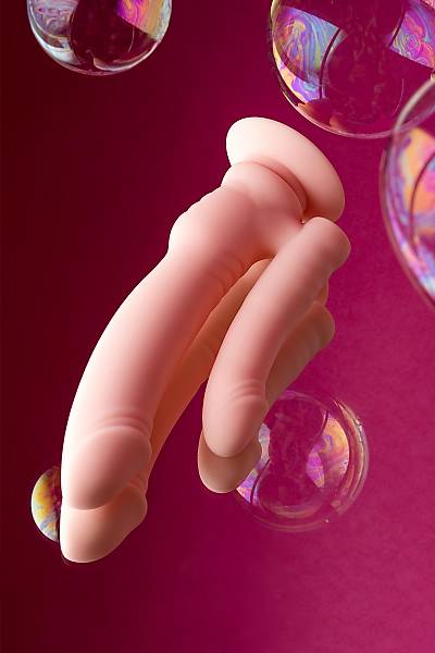 Ger�ek�i TOYFA A-Toys Twint yapay penis, silikon, ��plak, 19,5 cm