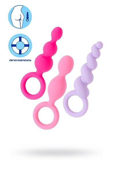 Satisfyer Booty Call (set of 3) seti, silikon, �e�itli, 13,5 cm.