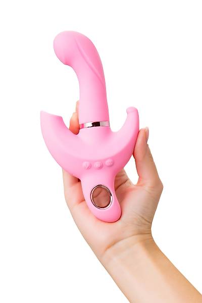 Klitoral uyar�c�l� vibrat�r JOS Twistme, silikon, pembe, 19,5 cm