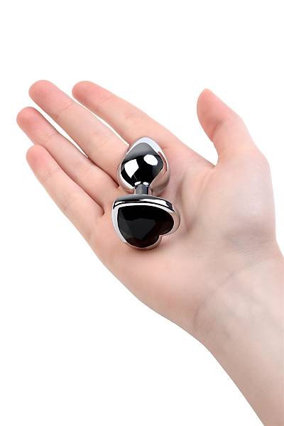 Metal by TOYFA anal klf, Metal, gm, siyah kristalli, 7 cm,  2,7 cm, 50 g