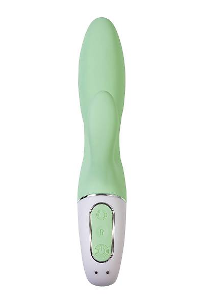 Satisfyer Air Pump Banny 5 Ger�ek�i olmayan  Vibrat�r�, Silikon, ye�il, 15 cm.