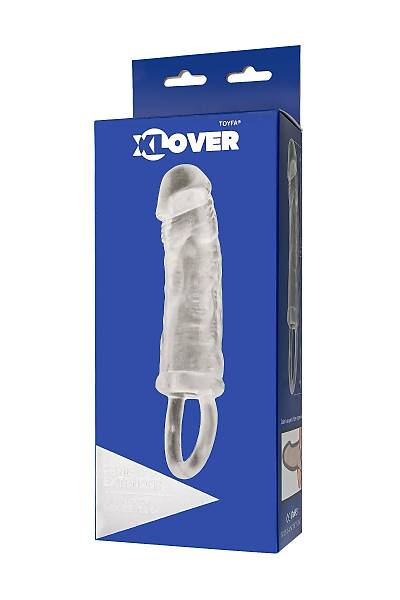 ToyFa XLover Increase+ B�y�te� ba�l���, Halka ile, TPE, transparan, 14 cm