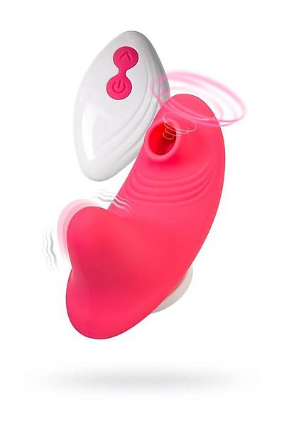 Uzaktan Kumandal Klitorise Vakum Dalga Uyarc ile Titreimli Klot Alt Pembe Vibratr 9 cm