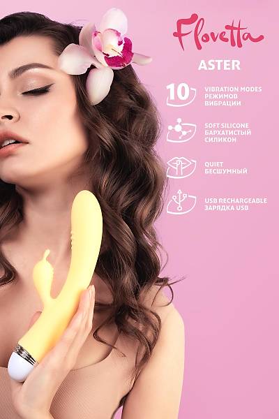 Flovetta by Toyfa Aster Klitoral uyarc vibratr, Silikon, sar, 22 cm