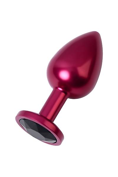 Metal by TOYFA anal k�l�f, Metal, k�rm�z�, siyah kristalli, 8,2 cm, �3,4 cm, 85 g