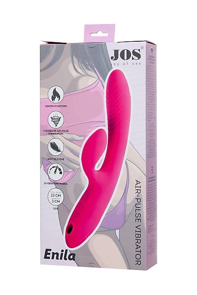 JOS Enila vakum dalgas� uyar�ml� vibrat�r, silikon, pembe, 23 cm