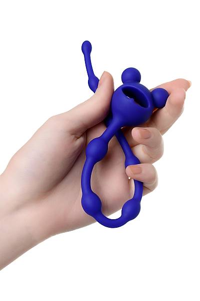 ToDo by Toyfa Froggy anal Zinciri, silikon, mavi, 27,4 cm, � 1,4 cm
