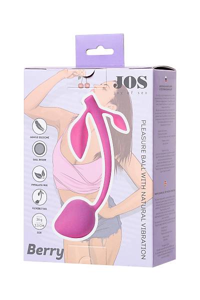 JOS BERRY vajinal toplar�, silikon, pembe, 15,5 cm