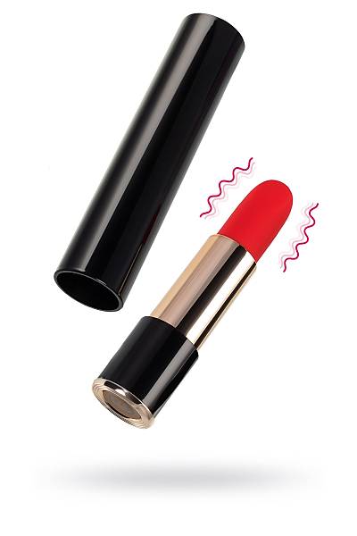 L'eroina Merlo Mini Ruj Vibratr, ABS plastik, Siyah, 10,5 cm