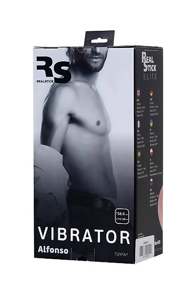TOYFA RealStick Elite Alfonso Gereki Vibratr, TPR Malzeme 18,5 cm