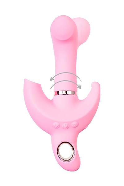 Klitoral uyar�c�l� vibrat�r JOS Twistme, silikon, pembe, 19,5 cm