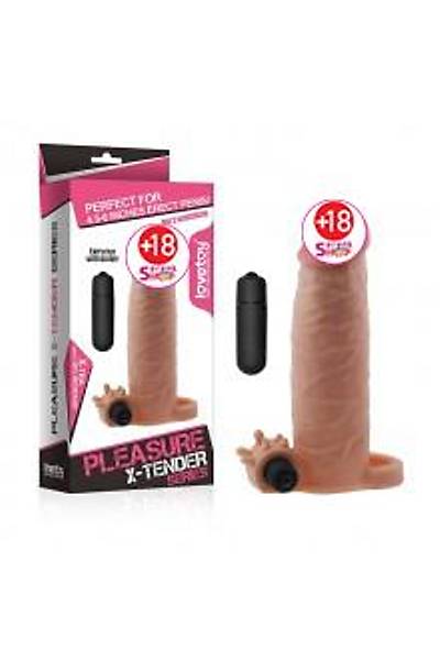 LOVETOY X-TENDER Realistik Titreimli Uzatmal Penis Klf Halka