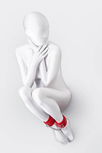 Anonymo #0155 tozluk, PU deri, k�rm�z�, 27 cm