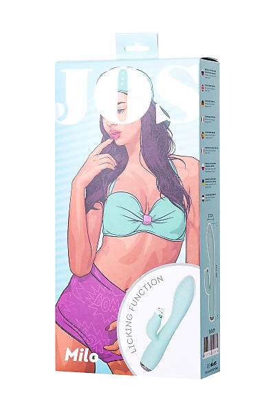 JOS M�LO Klitoral Uyar�c� ve Dilli Vibrat�r, Silikon, Cam G�be�i, 20 cm