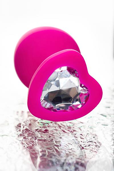 ToDo by Toyfa Diamond Heart anal K�l�f, silikon, pembe, 9,5 cm, � 4 cm