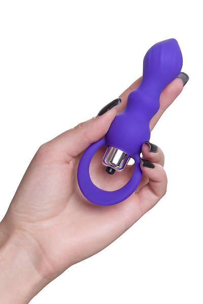 ToDo by Toyfa Curvy anal K�l�f, silikon, mor, 14 cm, � 3,2 cm