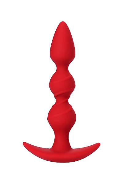 ToDo by Toyfa Trio anal k�l�f�, silikon, k�rm�z�, 16 cm, � 3,3 cm
