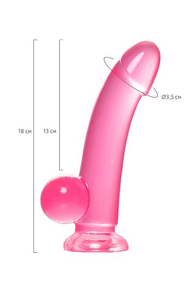 A-Toys by TOYFA Ger�ek�i yapay penis Fush, TPE, pembe, 18 cm