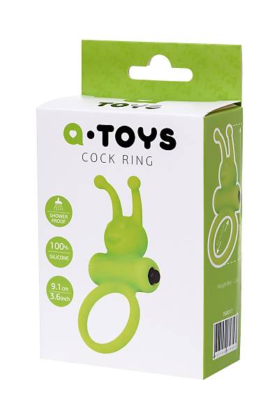 A-Toys by TOYFA Flik penis montaj halkas�, silikon, ye�il, 9,1 cm, � 3,1 cm