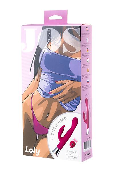 JOS LOLY Klitoral uyar�c� vibrat�r, esnek ba�l�, silikon, pembe, 21,6 cm