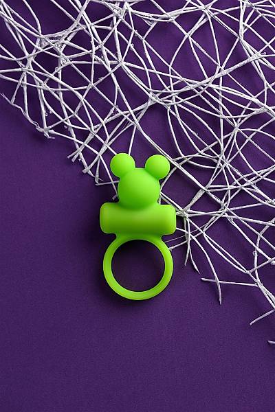 A-Toys by TOYFA Chio penis zerindeki titreim halkas, silikon, yeil, 8,1 cm,  3,1 cm