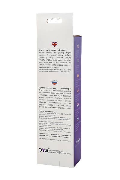A-Toys  by TOYFA ger�ek�i olmayan vibrat�r, silikon, mor, 17 cm