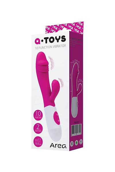 A -Toys by TOYFA  Area klitoral uyarc vibratr, silikon, pembe, 19,5 cm